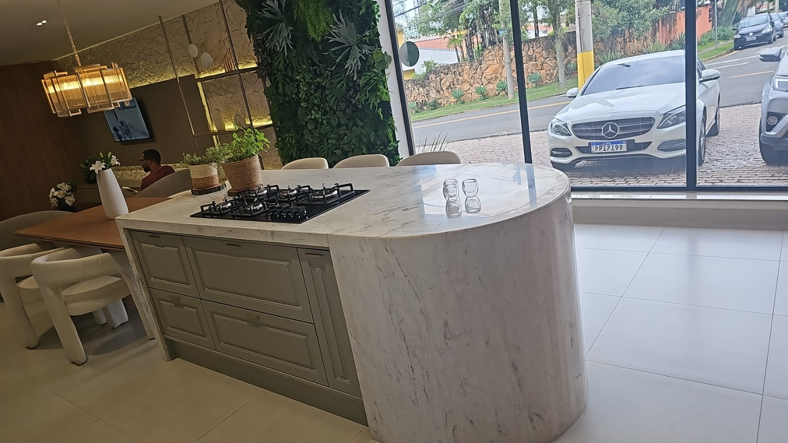 Bancadas Esculpidas — executado pela Marmoraria DJK